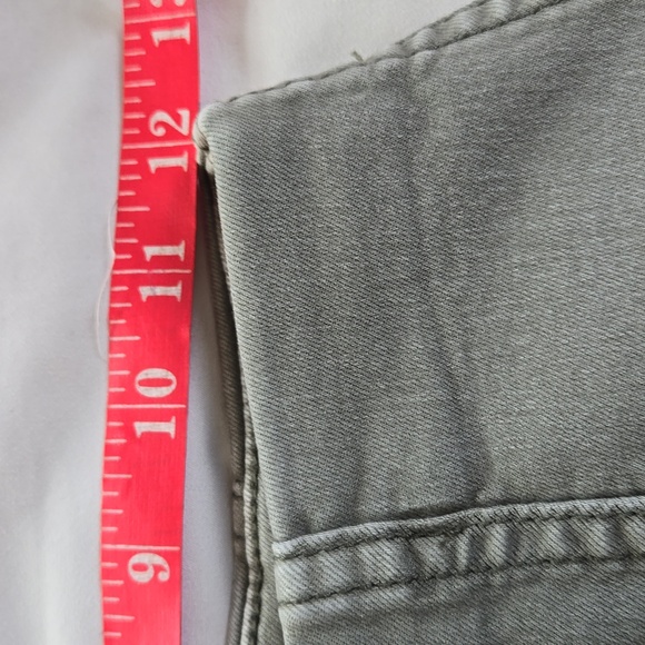 *3/$20* Free People Modern Femme Olive Green Stretch Denim Mini US 2 - Picture 5 of 8